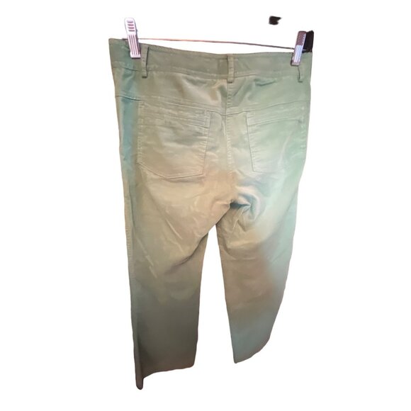 Theory mint green corduroy cropped trousers size 2 - Picture 2 of 4